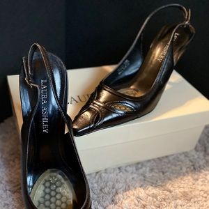 Laura Ashley SLEEK Black Slingback